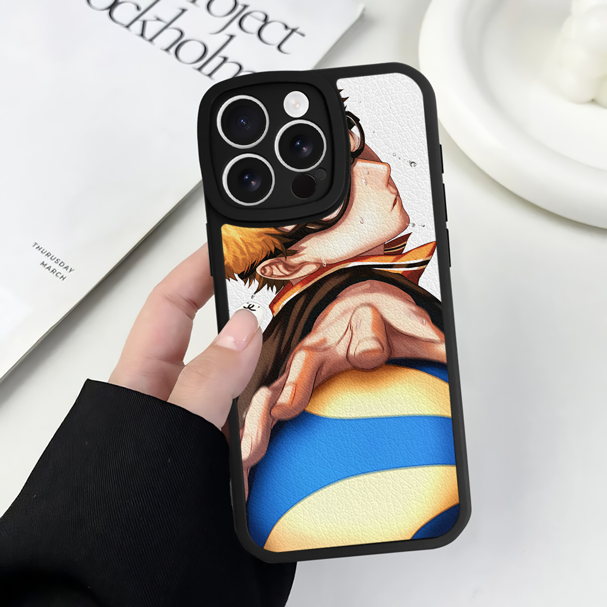 （画像用） ハイキュー!! Haikyu!! 【iPhone 16シリーズ対応】シリコンスマホケース（レザー調） 材質：シリコン